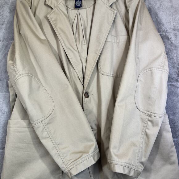 Duluth Trading Coat Mens Large Tan Cotton Canvas Khaki Chore Jacket Barn Field - Picture 3 of 12